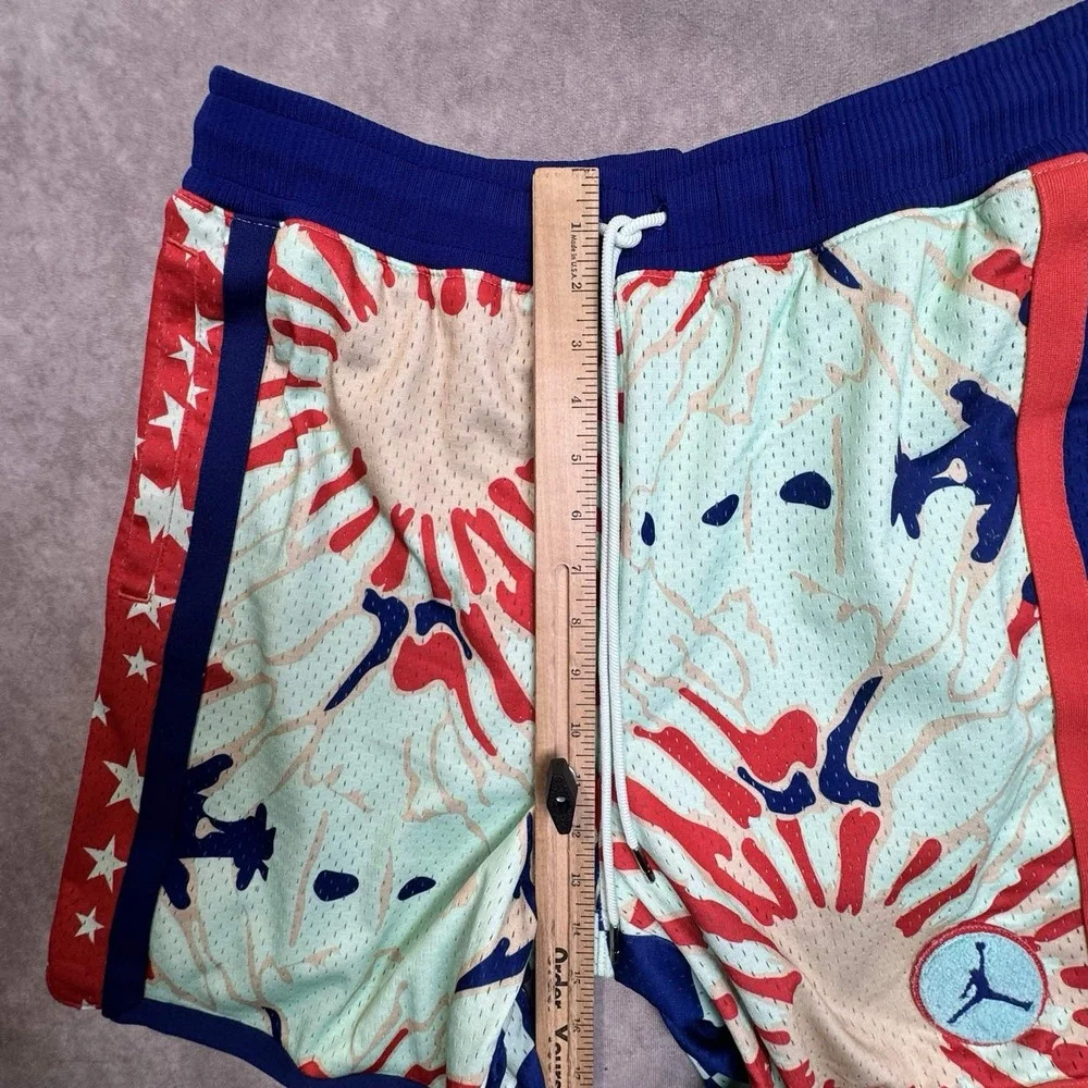 Jordan Quai 54 Diamond Shorts Mens Large Blue Red White Mesh CK9527-455